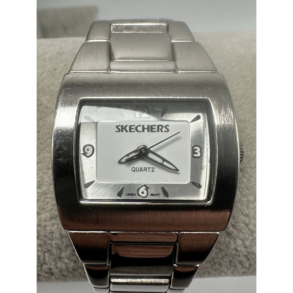 Sketchers Watch SK2975 New Battery Ladies Watch 27MM 6" Silver Tone P42